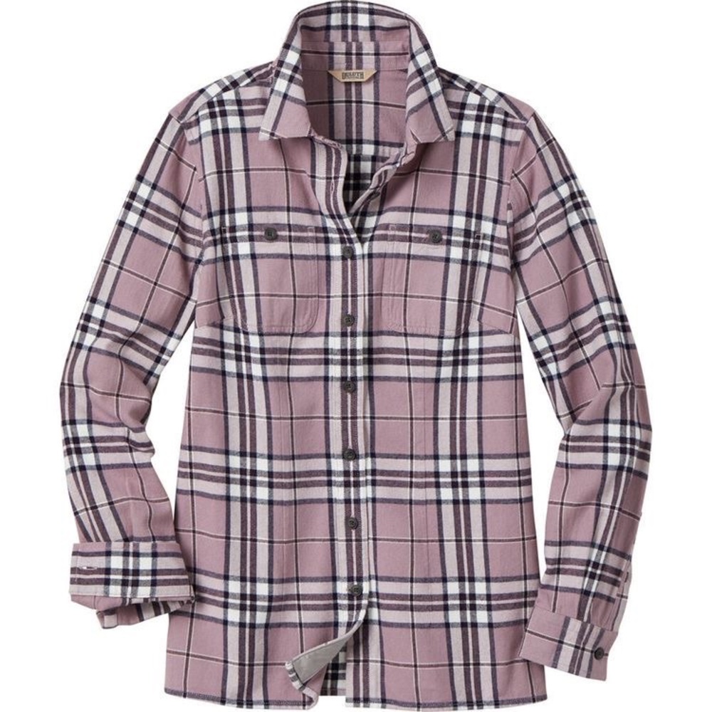 Looking for Duluth Trading Co. Women's Free Swingin' Flannel Shirt in Elderberry